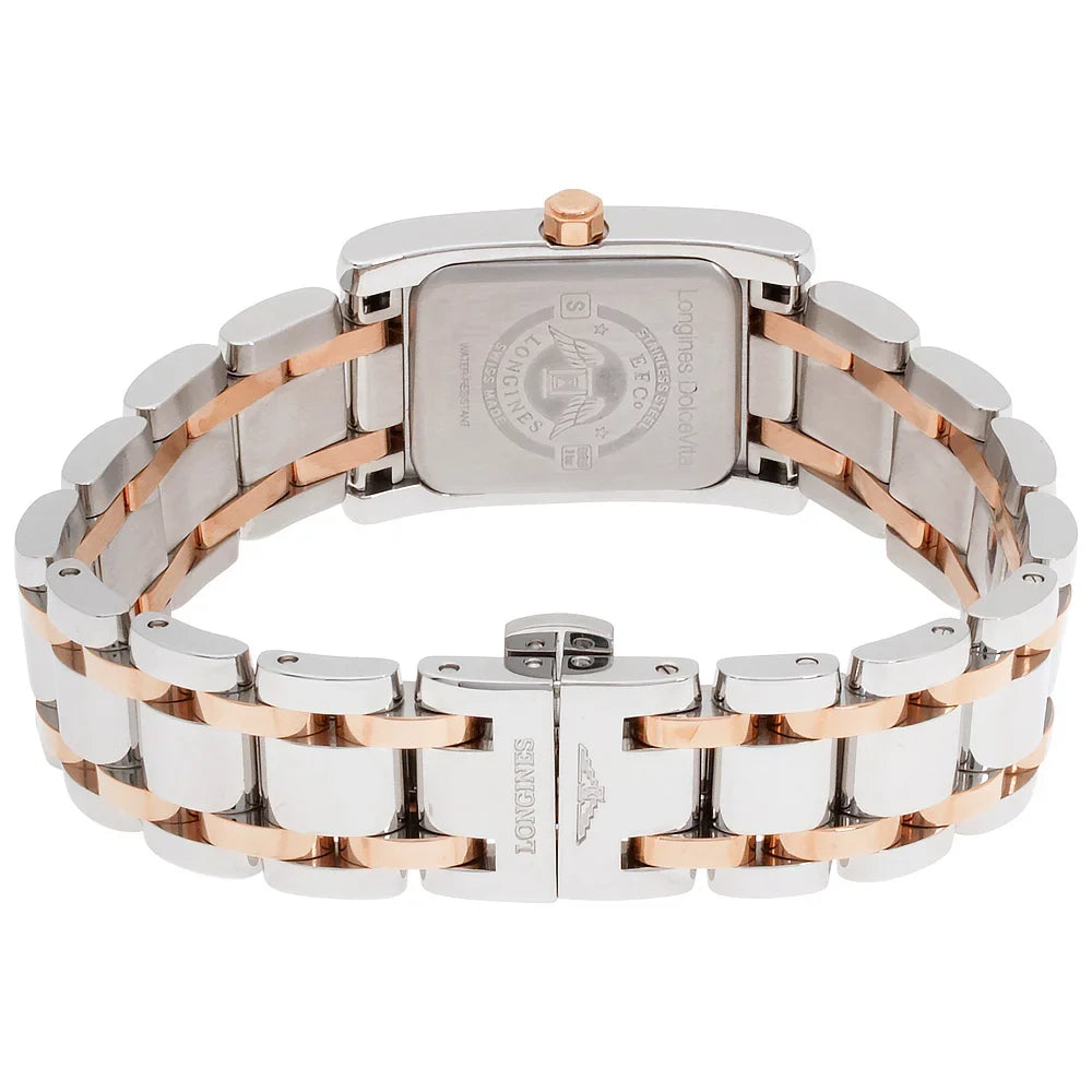 Stainless DolceVita White Longines L51555197 Steel Watch Dial Ladies