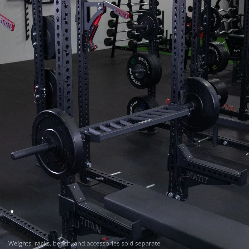Barbell Olympic Multi-Grip Swiss/Football V3, 1,900 Titan Rated Bar Angled Hybrid Rackable LB, Fitness