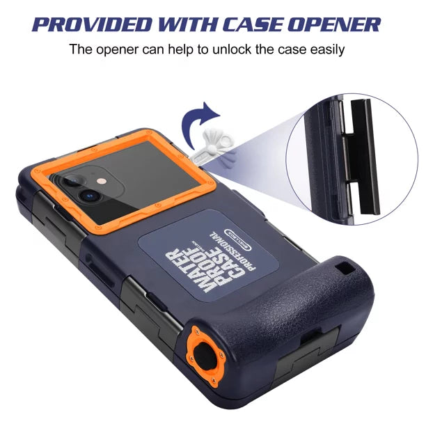 to LCD [15m/50ft] Protective Up Armor Housing Professional Diving Lanyard X9 for Underwater 6.9 Ulefone Photo Inch Snorkeling Case Surfing Video Waterproof And all UrbanX Swimming with Phones