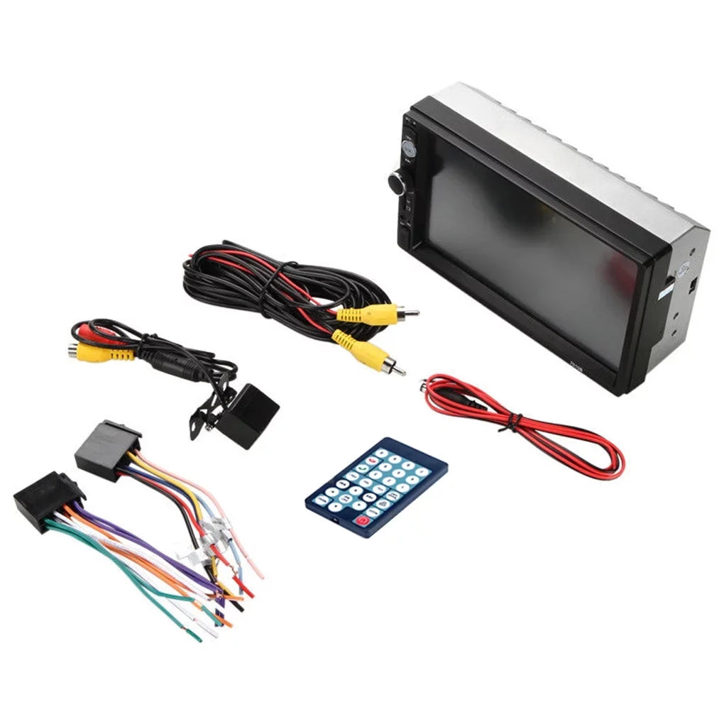 Mirror Double Support and And ios Camera Link(Both Stereo HD Radio Din 7" Reverse System) Bluetooth Android Car Touch Screen with