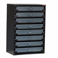 Rack Black Duty Sliding 8-Drawer Heavy Metal Cabinet