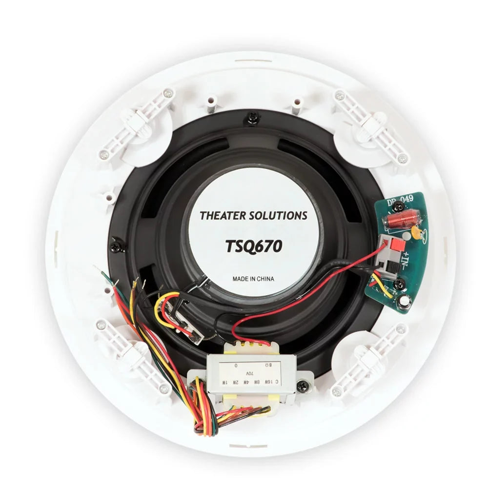 70 In 12 Theater Volt Mount Flush TSQ670 Woofers Pack Solutions Pair Speakers 6.5" Ceiling with