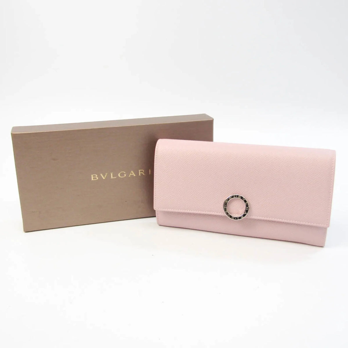 Bvlgari (Good) Pre-Owned 30415 Wallet Women's Pink Long Bvlgari (bi-fold) Leather Bvlgari