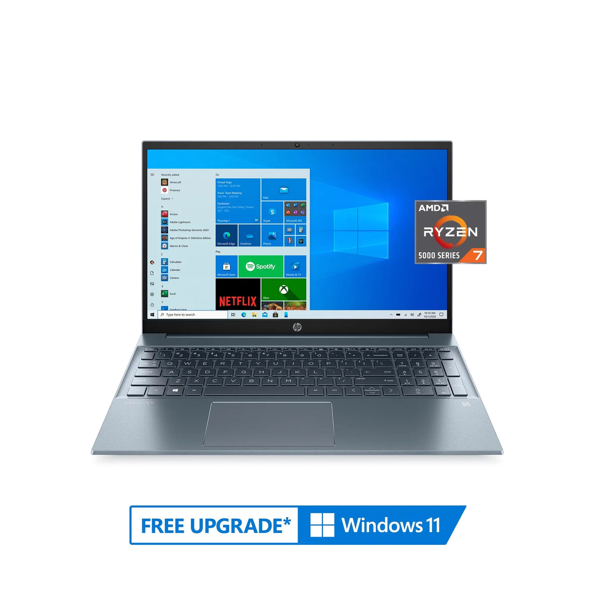 15-eh1070wm Blue, 15.6" SSD, Pavilion Horizon Windows FHD, Ryzen AMD 512GB 7-5700U, 11, RAM, HP 8GB