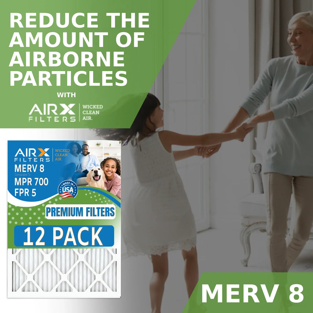 FILTERS & Rating, Air USA Furnace - AIRX Filters Comparable 12 CLEAN Filter by of 700 8 MERV 25x25x1 5 Made WICKED AIR. Pack in MPR to FPR
