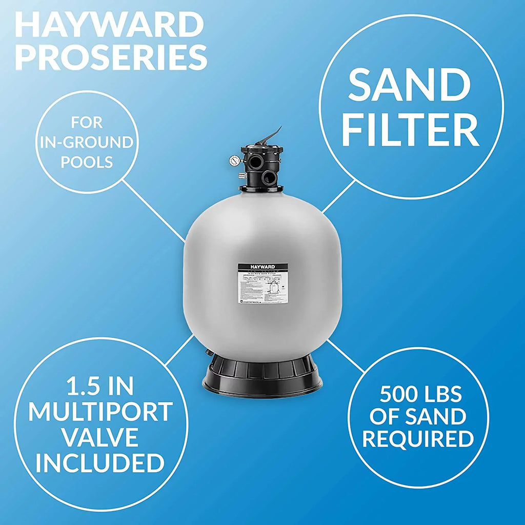 Sand Hayward Mount W3S310S Pro Tank 30" Filter Pool Series Side