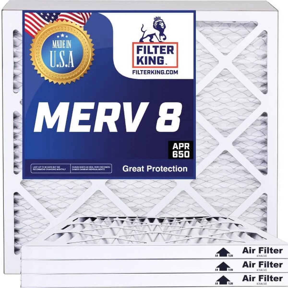 Filters Pleated MADE | | 4-PACK HVAC 26 USA Actual MERV | Air .75" 57.5 x | A/C Furnace 8 x dimension: Filter 26x57.5x1 Filter IN King