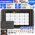 GT75TS Service Code Automotive OBD2 Scanner Actuation FOXWELL Bi-Directional Tool Reader Diagnostic ECU Scan Resets Free EOBD Scan Control Test Update Car TPMS Systems 30+ Coding Full OBD Tool