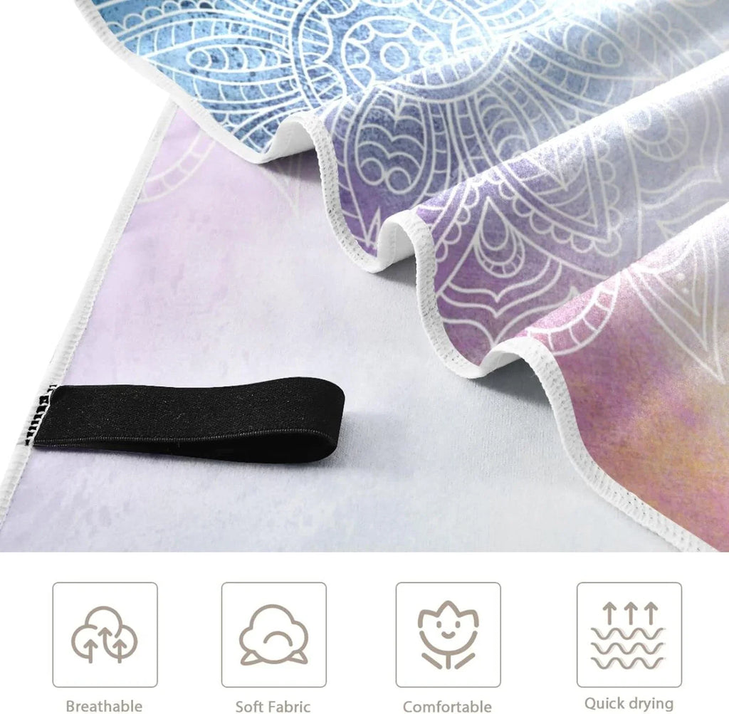 Towels Oversized Super Lightweight Camping Swimming Dry Mandala's Towel Towel Compact Bestwell for Beach Quick Travel Holiday（156） - Absorbent Purple -