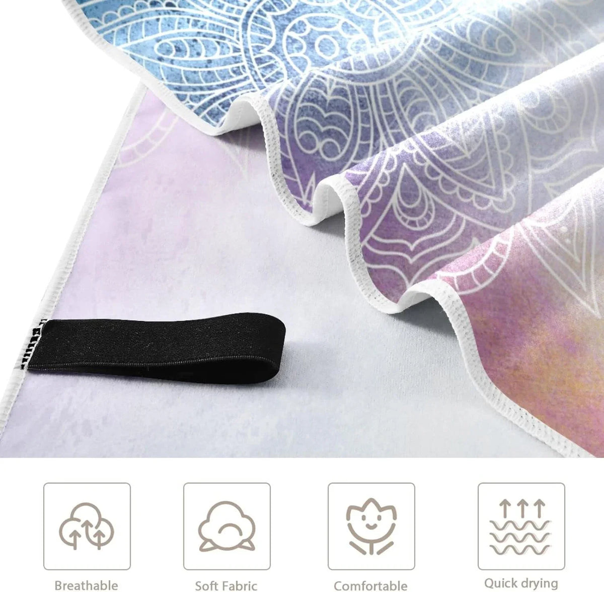 Towels Oversized Super Lightweight Camping Swimming Dry Mandala's Towel Towel Compact Bestwell for Beach Quick Travel Holiday（156） - Absorbent Purple -
