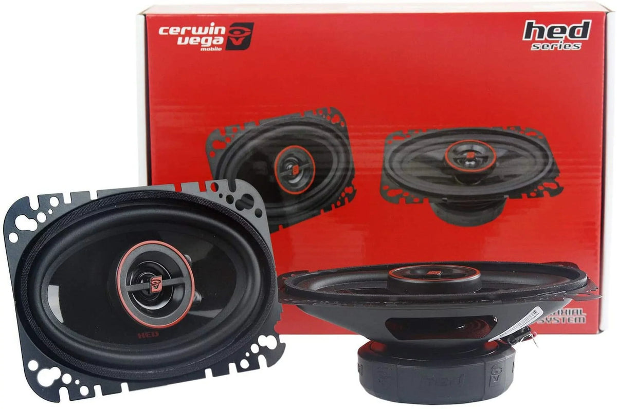 HED(R) CERWIN-VEGA Series Coaxial 275 Speakers MOBILE max) 2-Way 6", (4" x Watts H746
