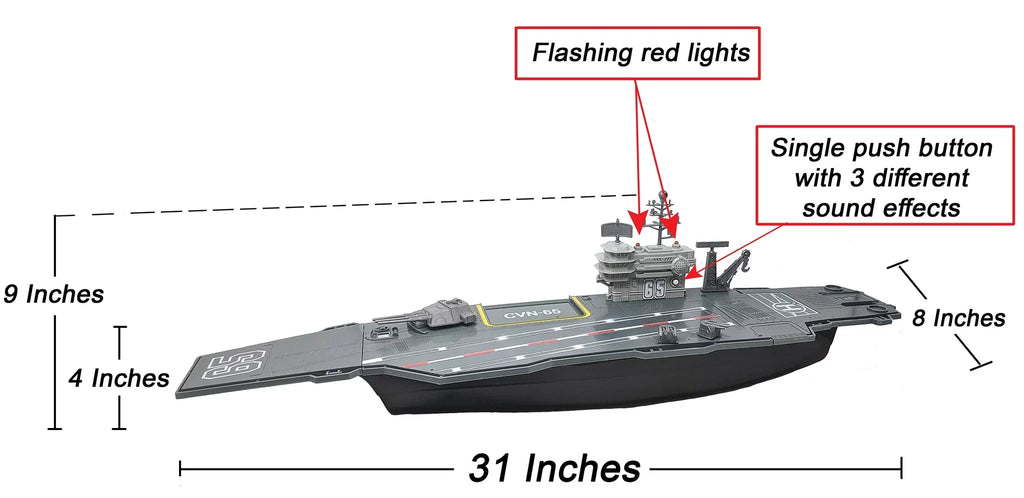 with Drones Effects Sound Inch 31 and Carrier Toy Military Aircraft 6 Vehicles