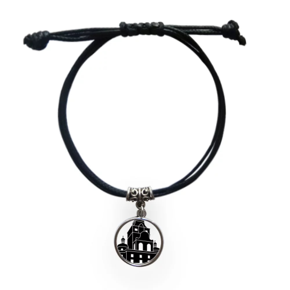 Wristband Jewelry Building Bracelet Rope Black Germany Architecture Famous Leather