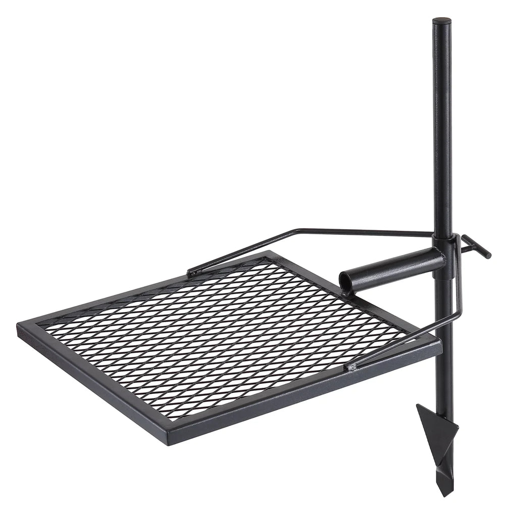 Heavy Steel Fire Cooking Duty x Open Adjustable Campfire 16" 16" Grate BENTISM Swivel Grill
