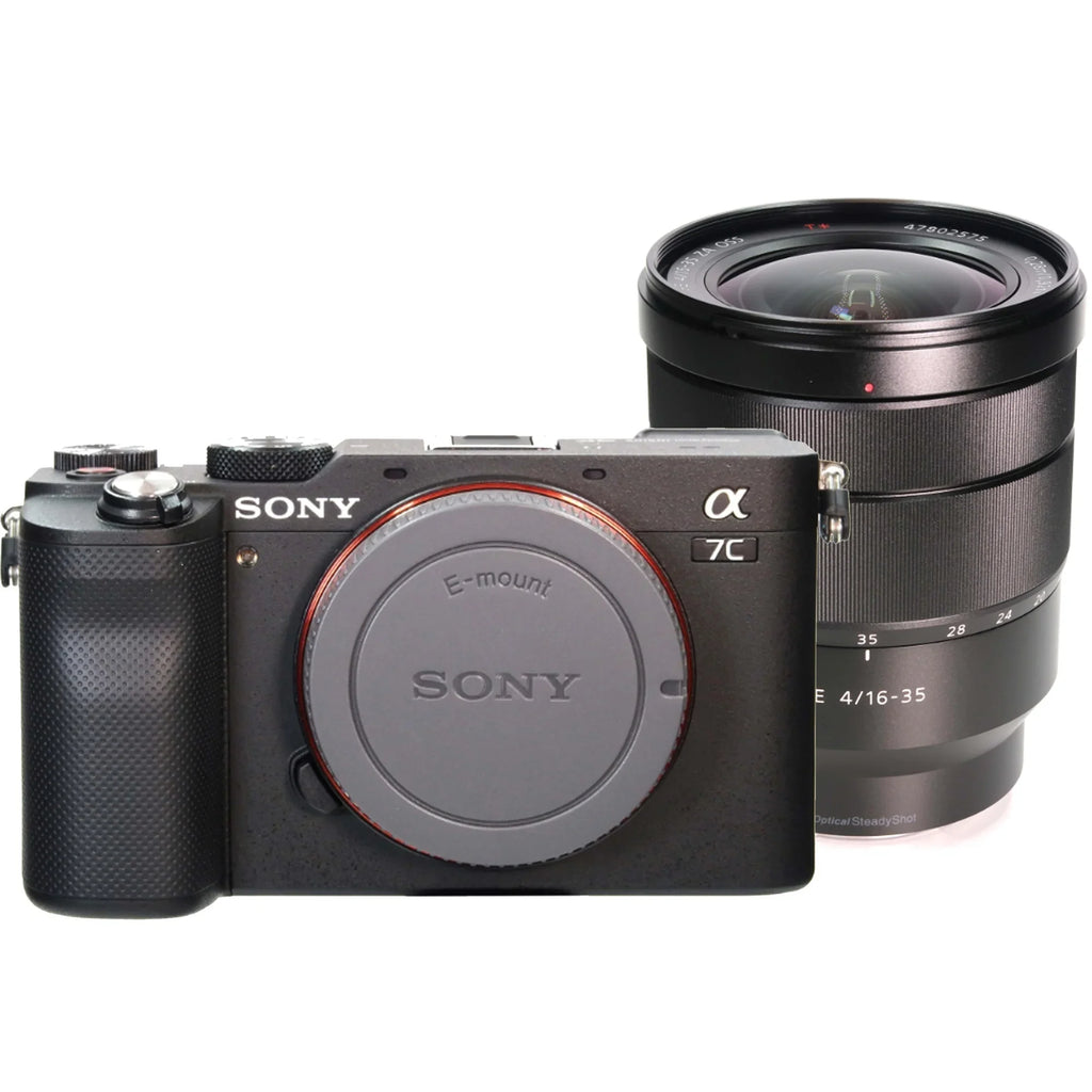 with Digital a7C f/4 Lens ZA Built-In 24.2MP 16-35mm Wi-Fi T* Alpha FE Black Mirrorless Camera OSS