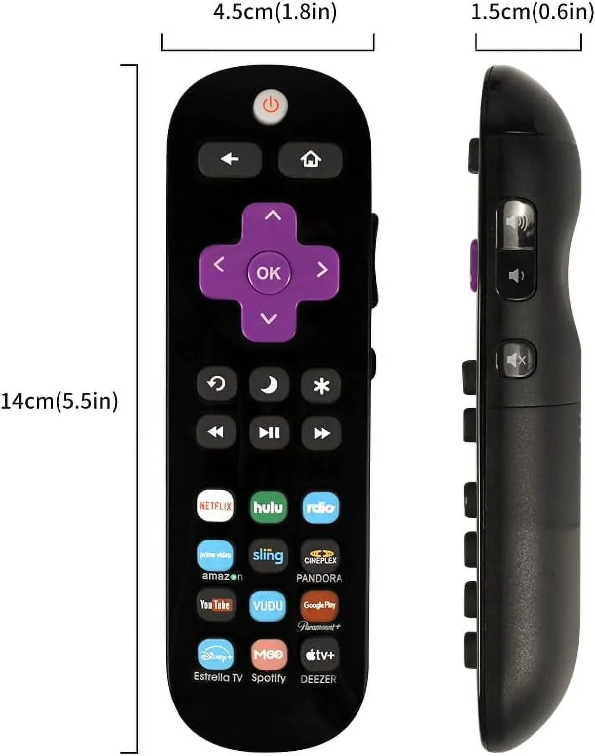 TV/Hisense TV/Westinghouse TV/Onn Applicable TV/Sharp Remote Replace of for 2 Universal TV/Philips TCL Roku Pack