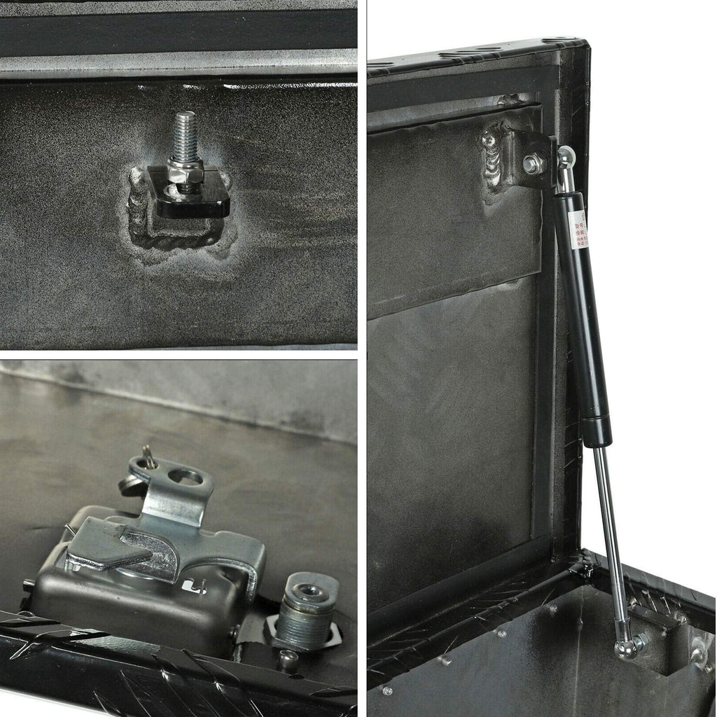 Storage Aluminum, Truck Lock x Keys, 13 Heavy 39 Pick 10 Up Confote Black Truck Box Waterproof, Duty Tool Bed Trailer Inches x and