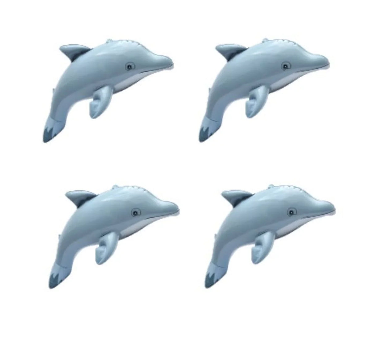 Inflatable Creations Dolphin Play/Bath Toy Jet 4-Pack