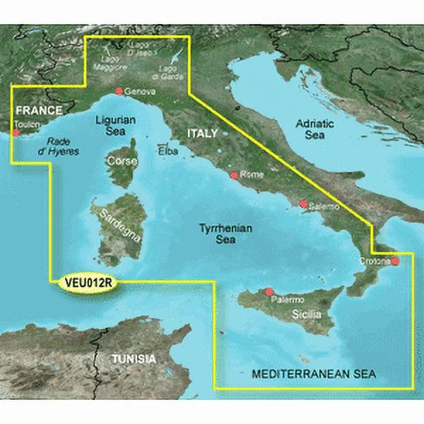 '- g3 microSD™/SD™ Garmin Italy, Coast Vision® - BlueChart® - VEU012R HD West