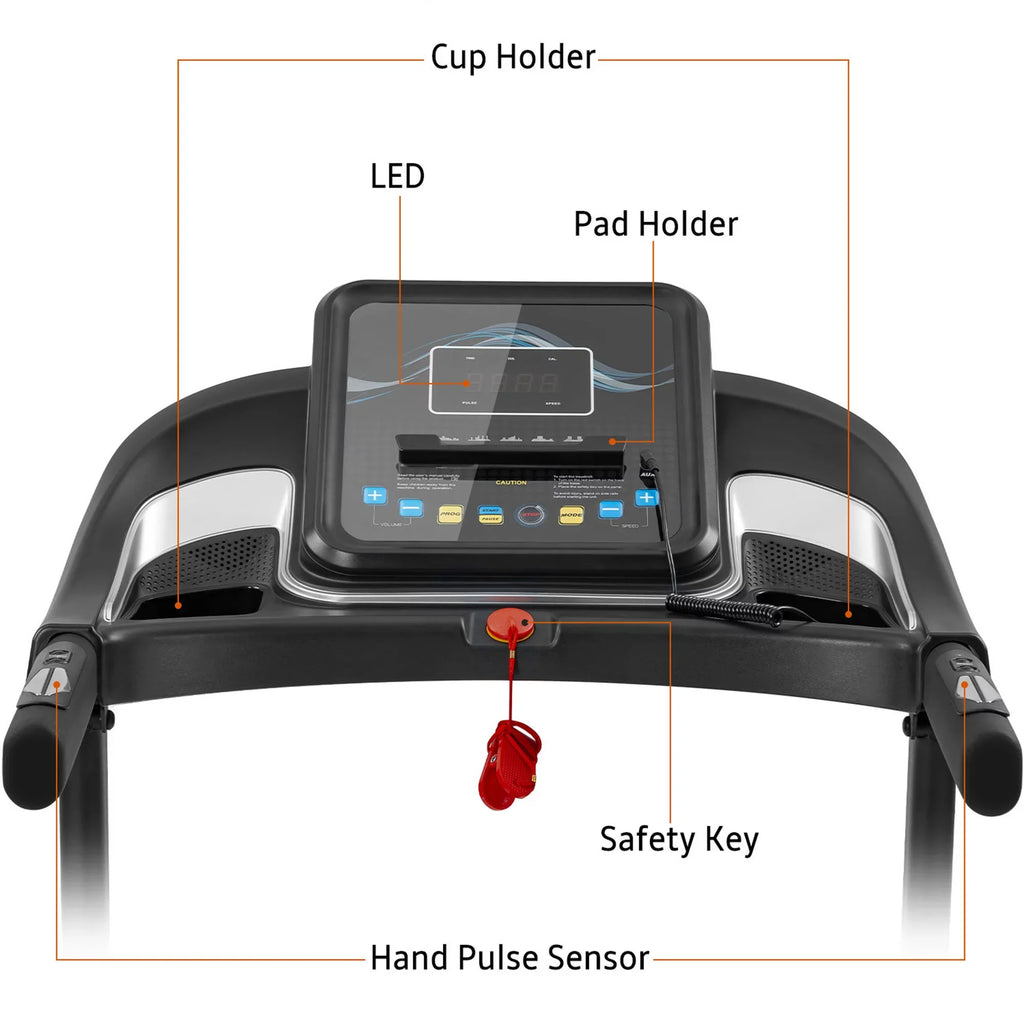 Jogging Folding with Incline Audio Compact Easy RT Motorized Adjuster Machine Treadmill Speakers and Running