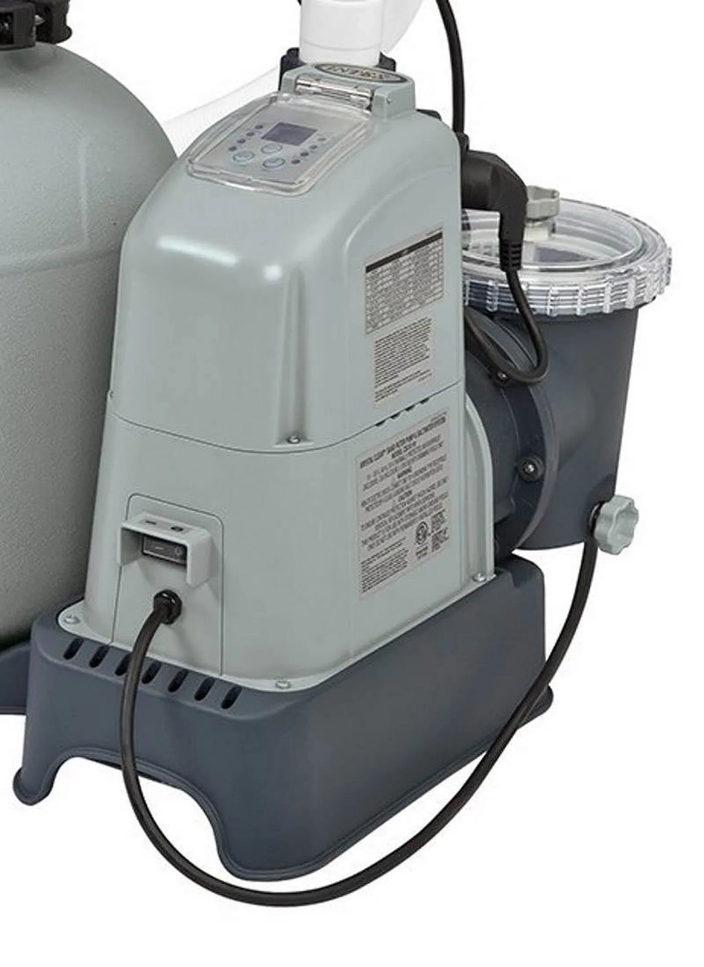 System Above Saltwater Intex Set Filter Sand GPH 1600 & Pump Pools Ground for