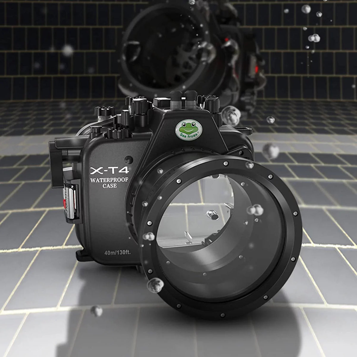 Flat Scuba Fuji Seafrogs X-T4 w/Short [40M/130FT] xt4 Fujifilm Camera Port Waterproof Housing for Underwater Case
