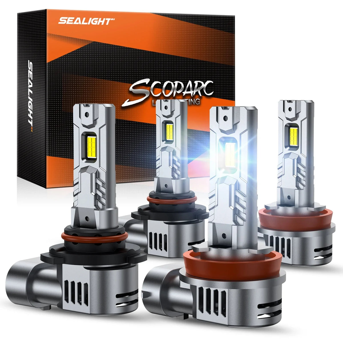 White, H8 H9 LED 6500K HB3 30000LM Combo, Bulbs H11 9005 Sealight Bulbs LED Cool Light