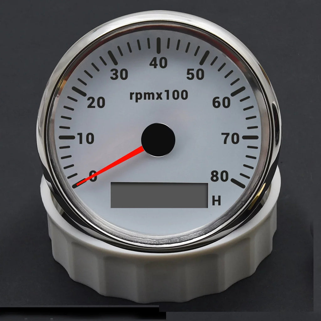 Meter Tachometer Geloo Gauge Marine Hour Waterproof Tachometer 85mm Boat 0-8000RPM