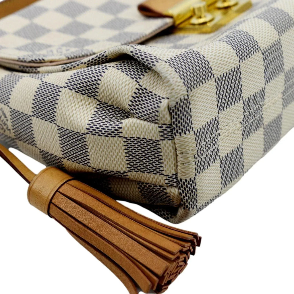 Croisette Crossbody Bag Pre-owned Satchel Azur Damier White