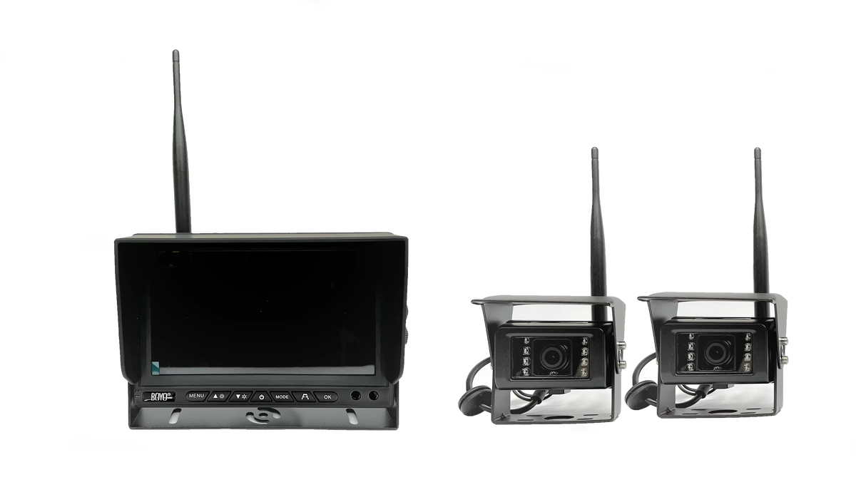 for 7” and Camera Van VTC701AHD-Q2 Truck, System Monitor (2 and BOYO SUV Channel) with Backup Camera AHD Backup Vehicle Car,