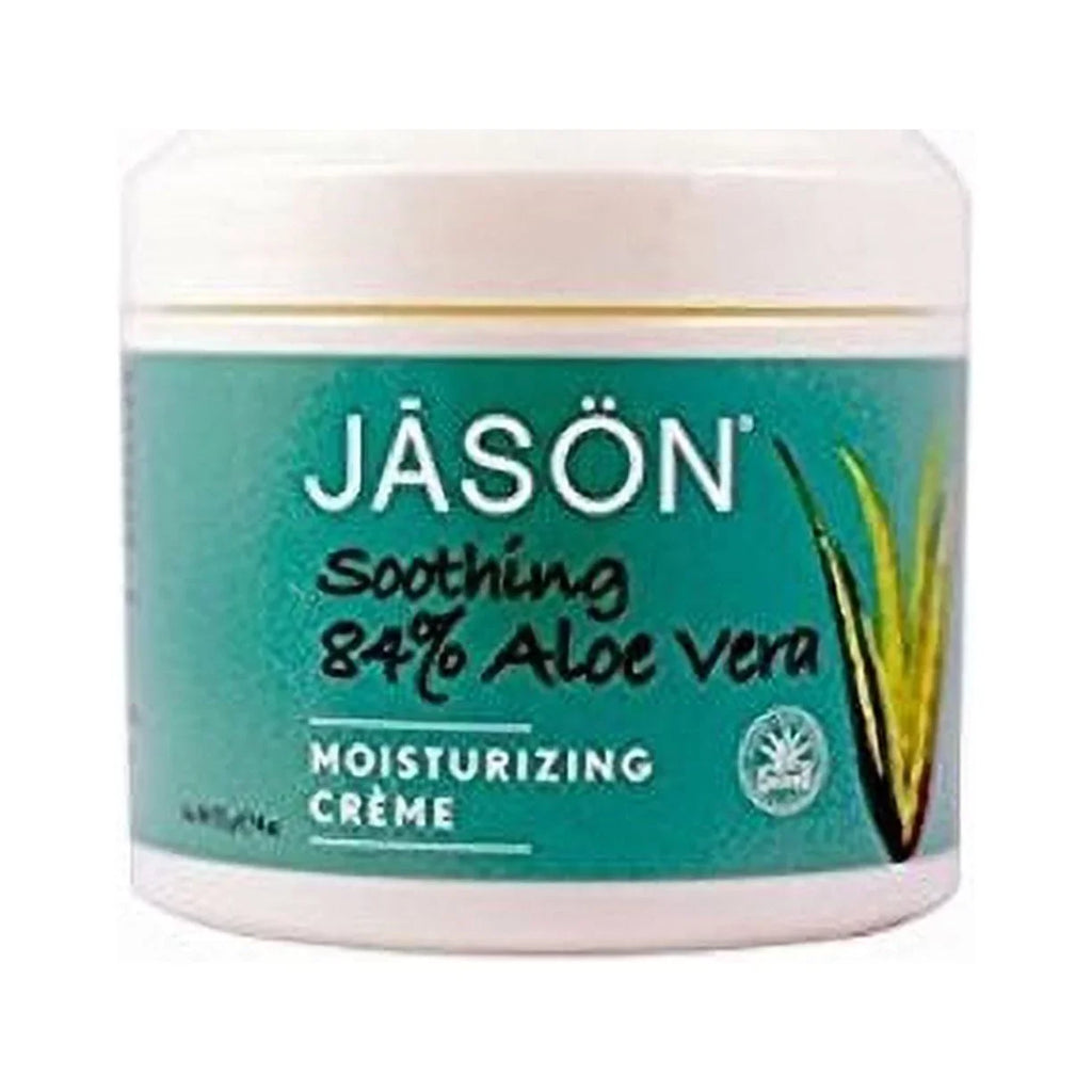4 Vera, 3) Moisturizing of Aloe Ounce Pure 84% Soothing Jason Creme, (Pack Natural
