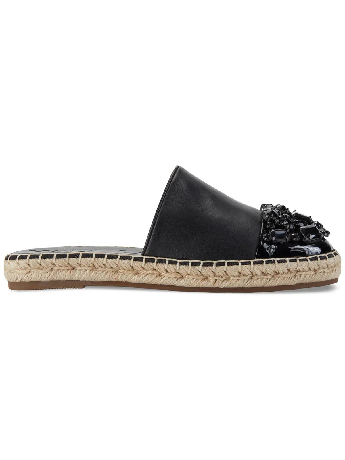 Womens Leather Paris Maxwell Lagerfeld Embellished Espadrilles Karl