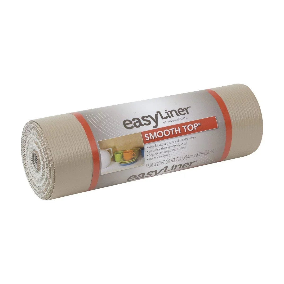 Non-Adhesive Taupe, 20-Inch Shelf 24-Foot EasyLiner 2 12-Inch Top Smooth 20-Foot, x Total and Liner Duck Rolls x