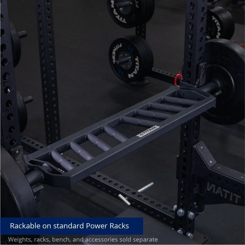 Barbell Olympic Multi-Grip Swiss/Football V3, 1,900 Titan Rated Bar Angled Hybrid Rackable LB, Fitness