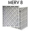 24x24x1 23.375x23.375x.75 dimension MERV | 8 - 6PK Pleated Air Actual Filter