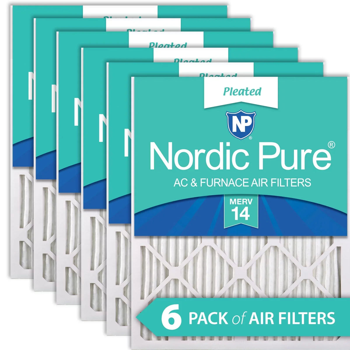 MERV 10x24x1 Pure Pack Air 14 Filters Nordic 6 Pleated