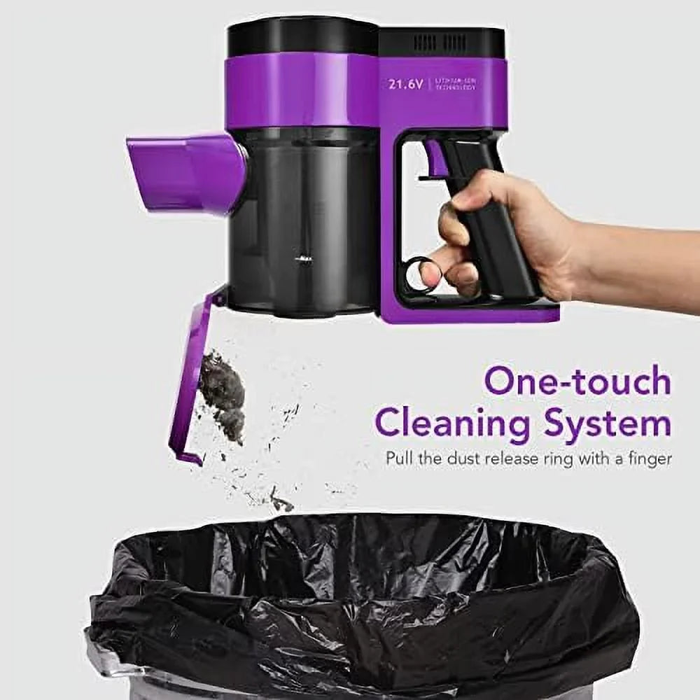 Handheld Vacuum (Purple) Cordless Pet Floor 2000Mah Cleaner, & Vacuum With Rechargeable & Carpet Vacuum Lightweight Hair, For 3-In-1 Hard Stick Runtime 45-Minute Battery, Wall-Mounted Car,