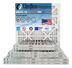 dimension: - (Actual 12x18x1 MERV Made -Qty:12 inch) - x Air - Filter in USA 17.5x7/8 10 11.5 Furnace Glasfloss