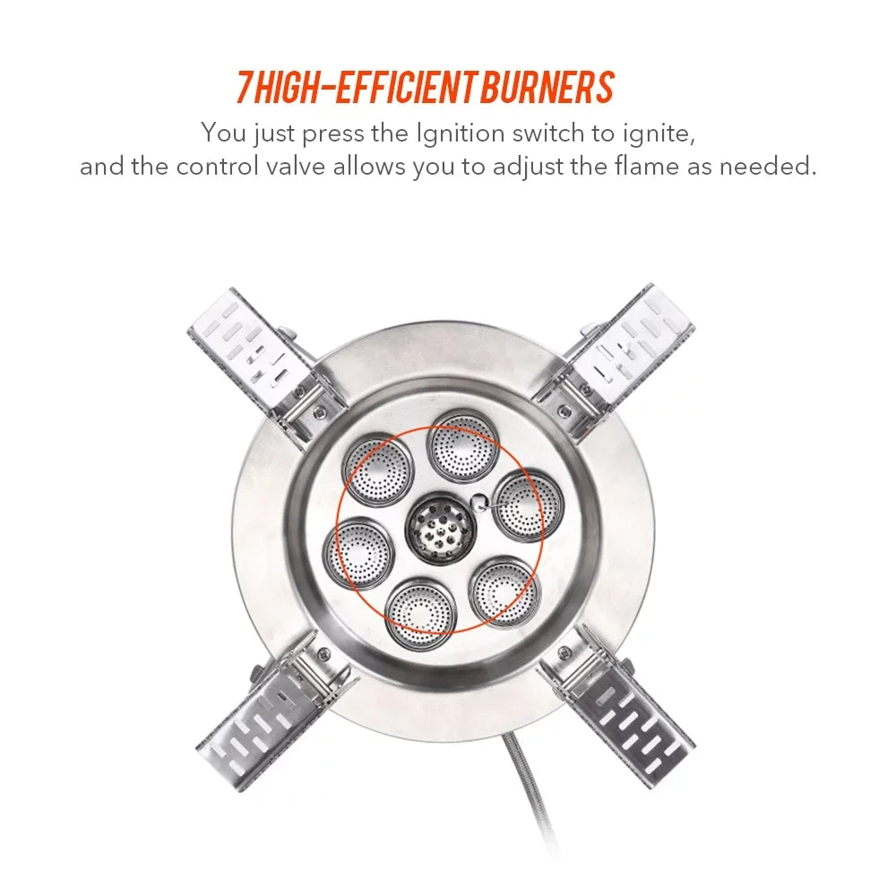 High Backpacking Seven 18000W Stove, Stove, Collapsible Traveling core Windproof Hiking Stove, Dcenta Camping Gas Fishing