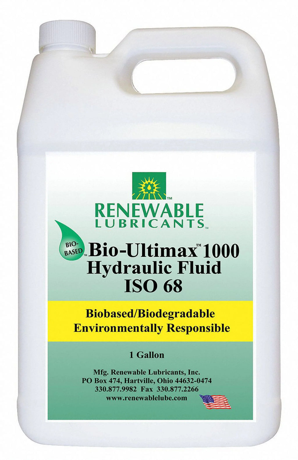 Hydraulic 1000,1 Gal,68 81023 Ultimax Renewable Oil,Bio Lubricants