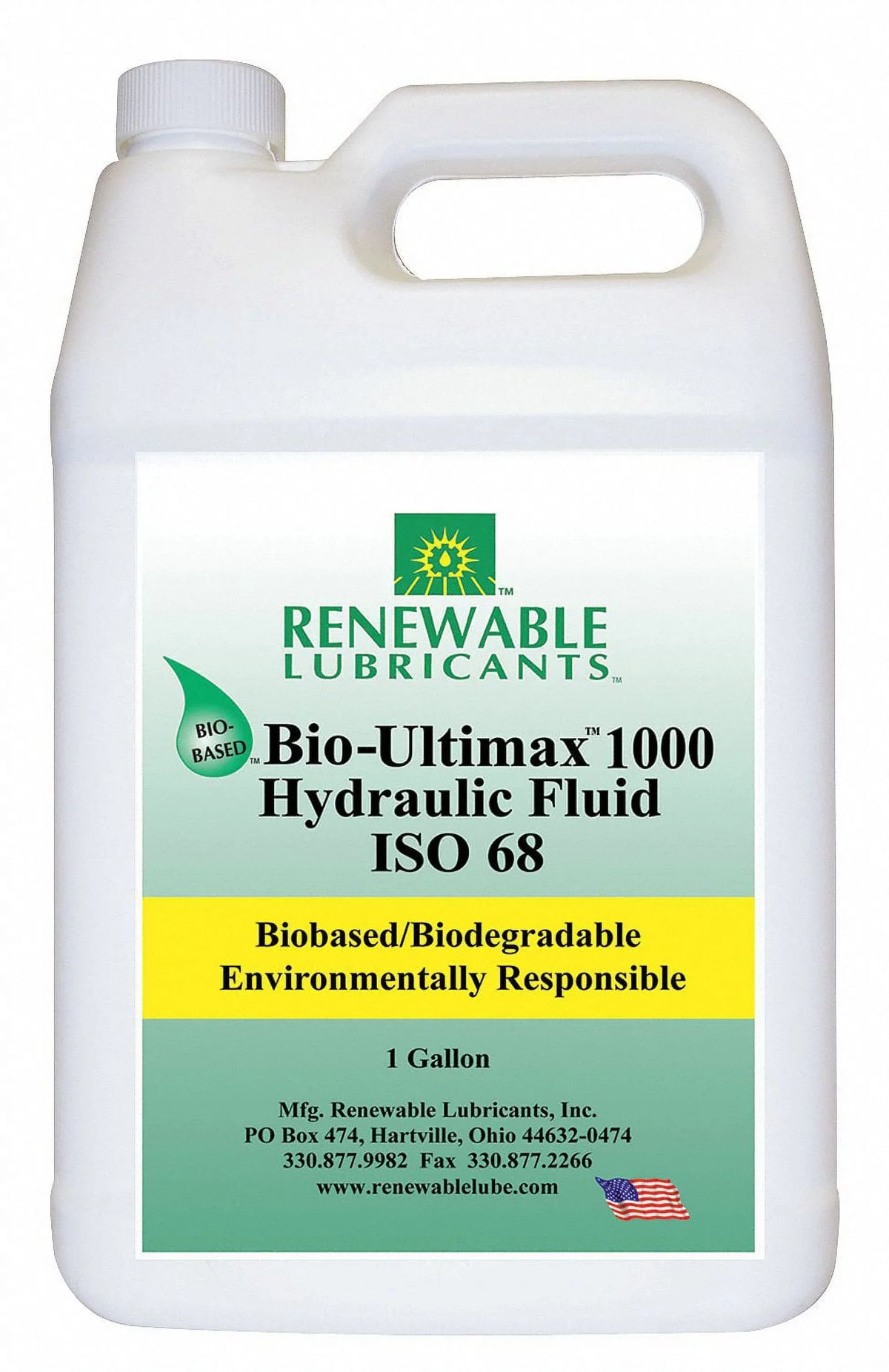 Hydraulic 1000,1 Gal,68 81023 Ultimax Renewable Oil,Bio Lubricants