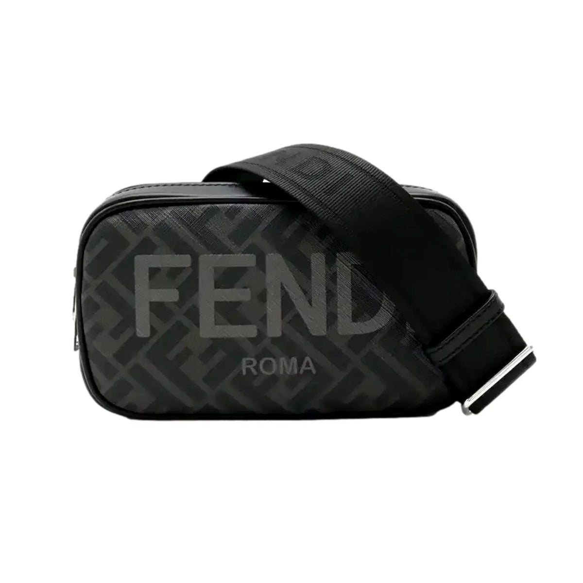 Mini Black Zucca Bag Crossbody Roma Canvas Fendi Camera
