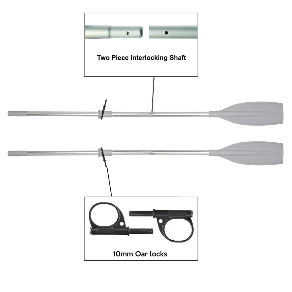 / Piece Shaft - with Pair Canoe - Aluminum 6" - - Stops Split with 2 6' Detachable Oceansouth Kayak Length Locks Oars