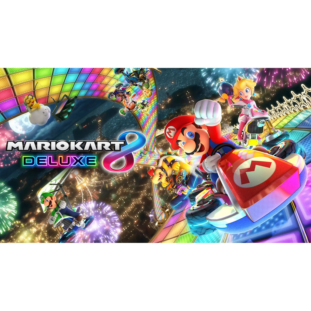 Accessories 3 Online Nintendo Joy-Con Download Full Membership Mario Months | Console Blue/Red Nintendo Bundle: Kart Neon Switch Deluxe with 8 | Game Switch Mazepoly