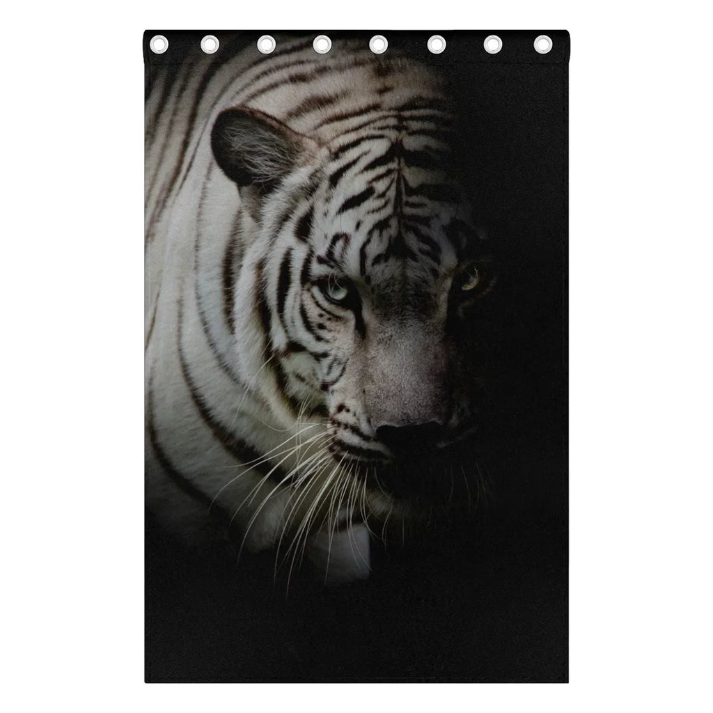 Isolated White Panel Tiger Curtain Blackout Inches) Darkening Curtains for Curtain Blind On Living Room,2 (52Wx84L Background Window Black Bedroom POPCreation Thermal