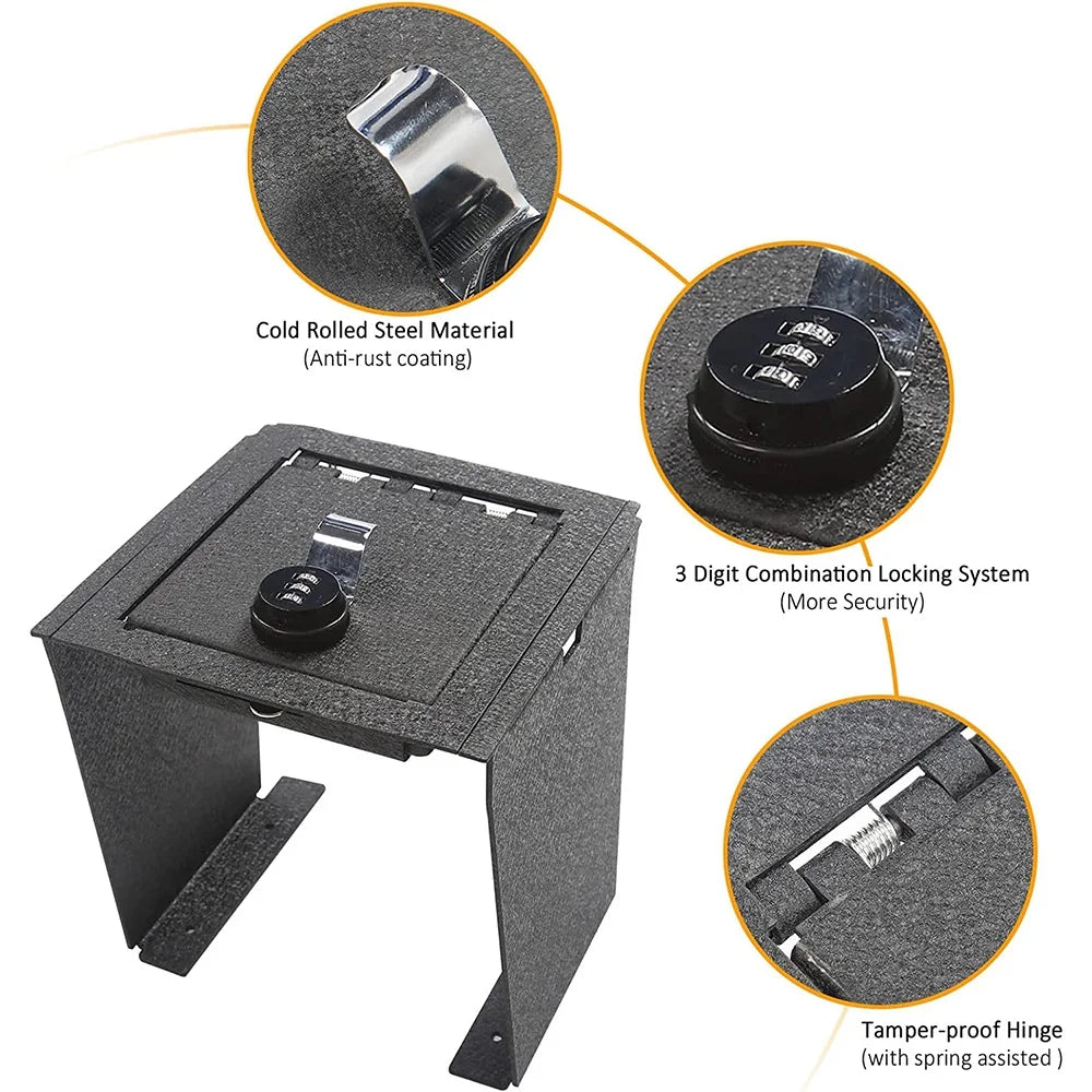 Black Box Carbon Safe for Coating ALLTIMES Center with Steel Password, 3-Digit Anti-rust 2Door/4Door Bronco 2021-2022, Console for