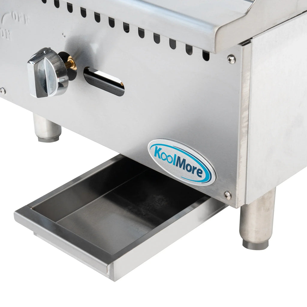 30,000 Griddle Gas BTU 18 in Natural in. Stainless-Steel 1-Burner with (KM-GG1-18M)