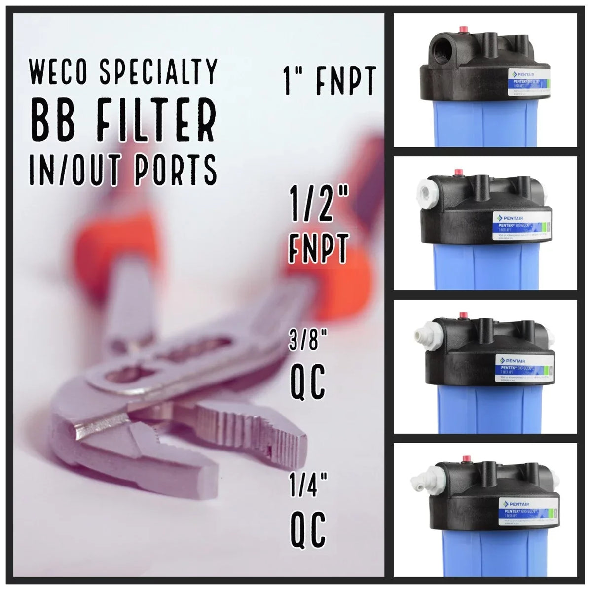 10" for Carbonate CALC-1045H Specialty Calcium ½ Neutralization Big Blue Filter x " 4 WECO