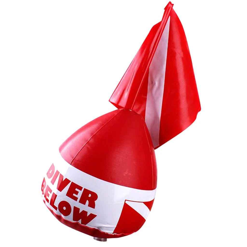 Safety Marker Scuba Diving Inflatable Surface Dive Buoy With Red Snorkel