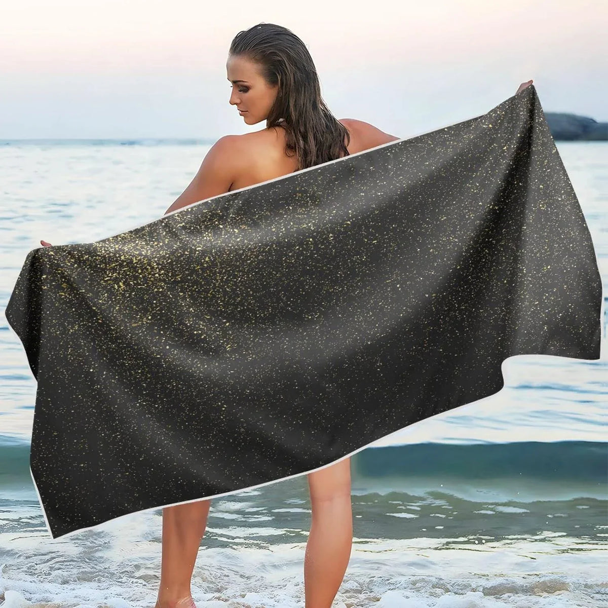 Glitter Absorbent Holiday（72） Bestwell Towels - Swimming Oversized Lightweight Texture Travel Super Compact Dry Camping Beach - Towel Towel Quick for